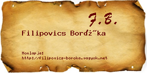 Filipovics Boróka névjegykártya